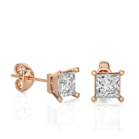 Tara Square Spark – Diamond Studs