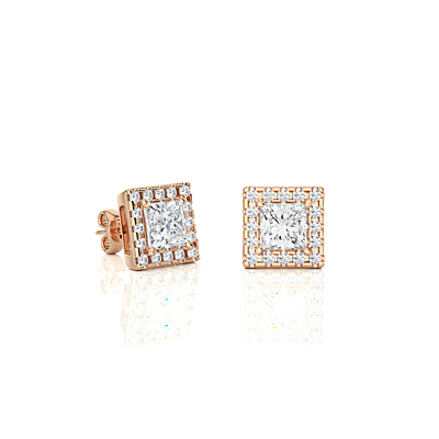 Tara Crown Glow – Halo Diamond Studs Tara Crown Glow – Halo Diamond Studs