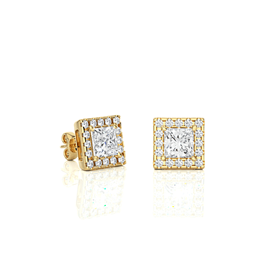 Tara Crown Glow – Halo Diamond Studs Tara Crown Glow – Halo Diamond Studs
