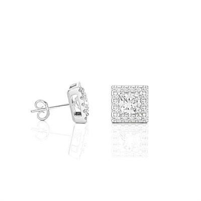 Tara Crown Glow – Halo Diamond Studs Tara Crown Glow – Halo Diamond Studs