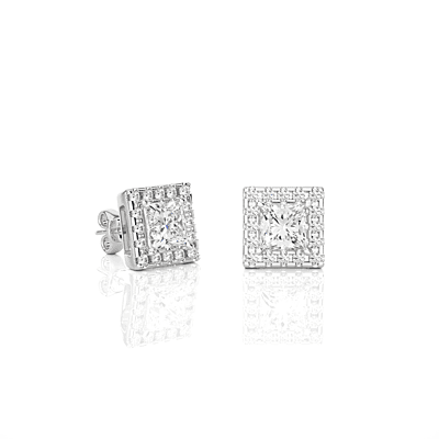 Tara Crown Glow – Halo Diamond Studs Tara Crown Glow – Halo Diamond Studs