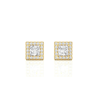 Tara Crown Glow – Halo Diamond Studs Tara Crown Glow – Halo Diamond Studs